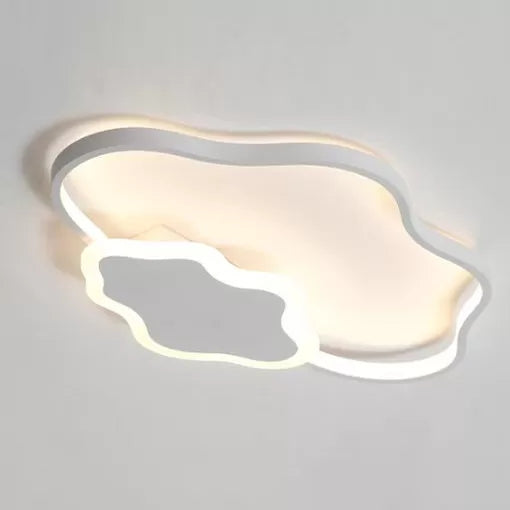 Nursing Room Cloud Ceiling Light Acrylic Modern White Finish Flush Mount Light