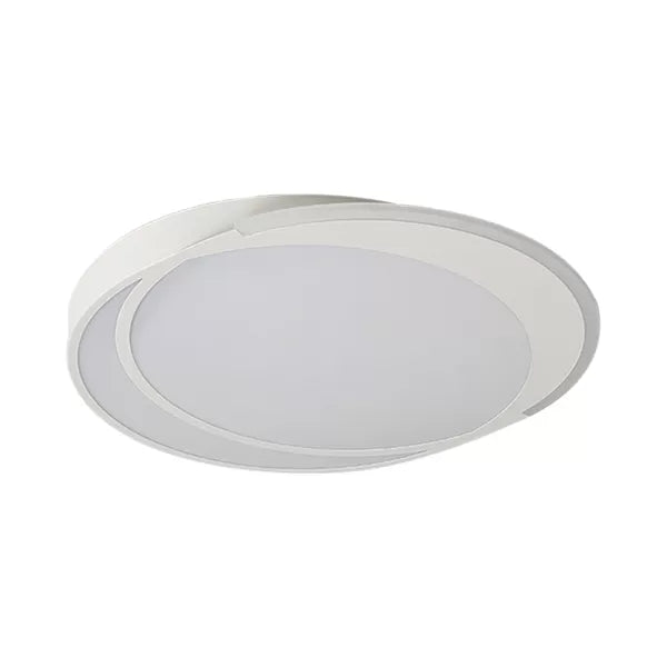 Luz de descarga de acrílico ligero de montaje de techo redondo simple en blanco para dormitorio de adultos