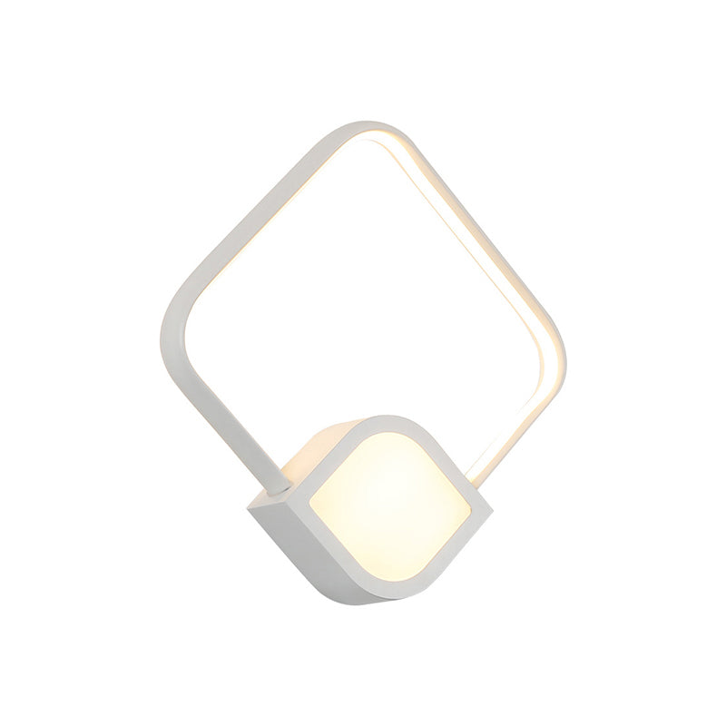 2-vierkante sconce licht eigentijdse acryl-led witte wandverlichting voor woonkamer voor woonkamer