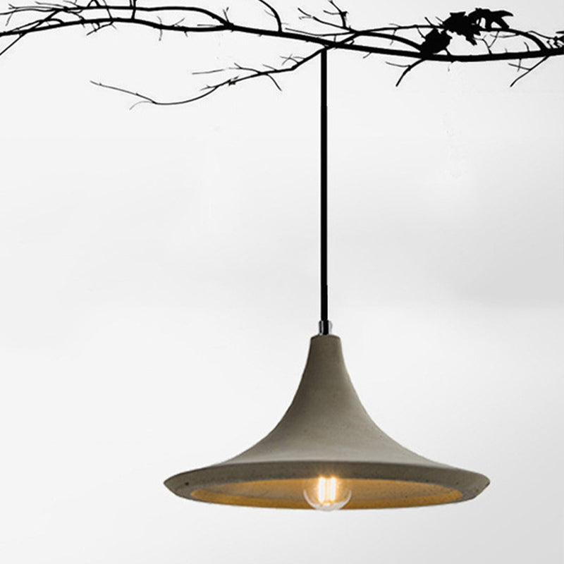 1 lampe suspendue en béton léger vintage gris industriel / blanc éclaté Coffee Shop Plafond Pendant