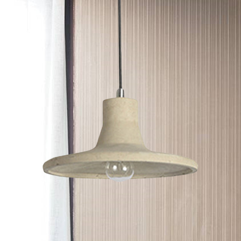 1 lampe suspendue en béton léger vintage gris industriel / blanc éclaté Coffee Shop Plafond Pendant