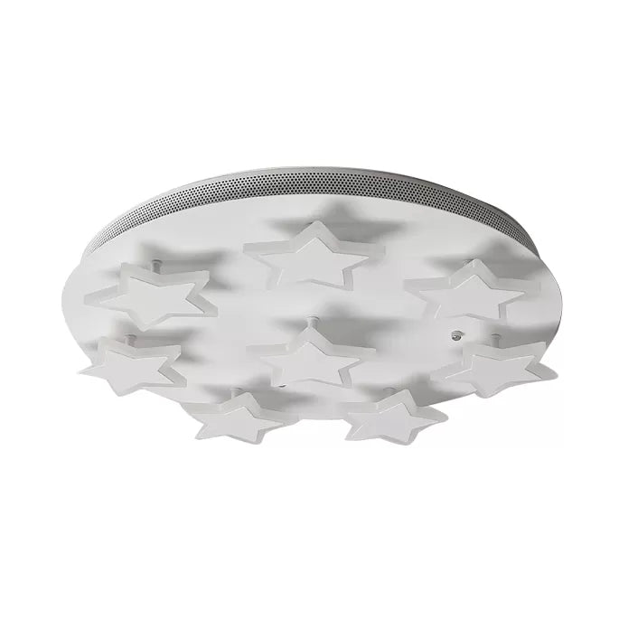 Acrylic Starry Ceiling Mount Light Romantic Flush Light in White Finish for Girls Bedroom