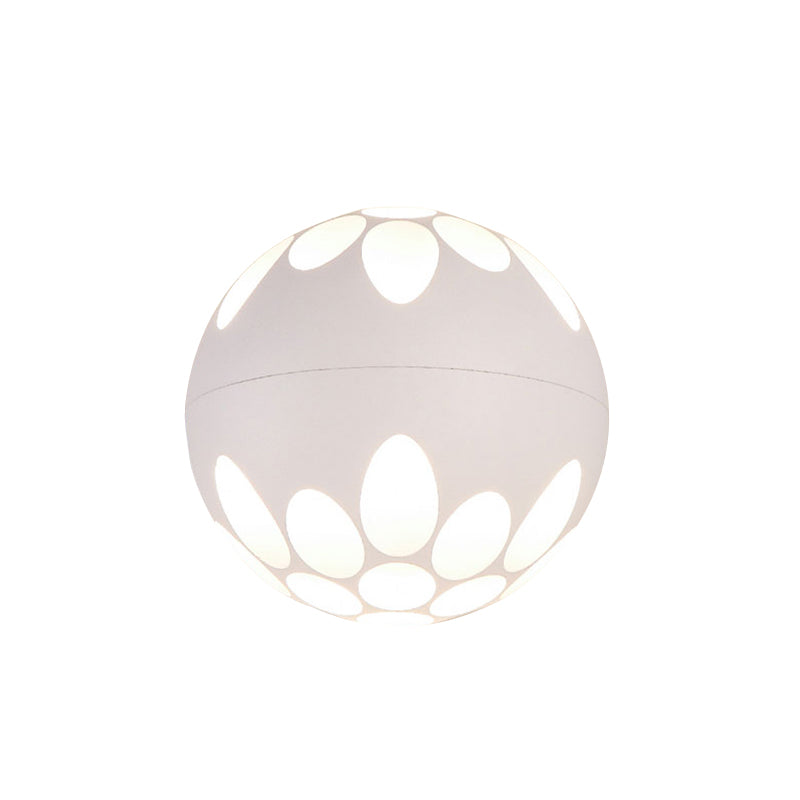 Lámpara de pared de pared global global en blanco/negro. Lámpara de pared metálica LED contemporánea para la cama