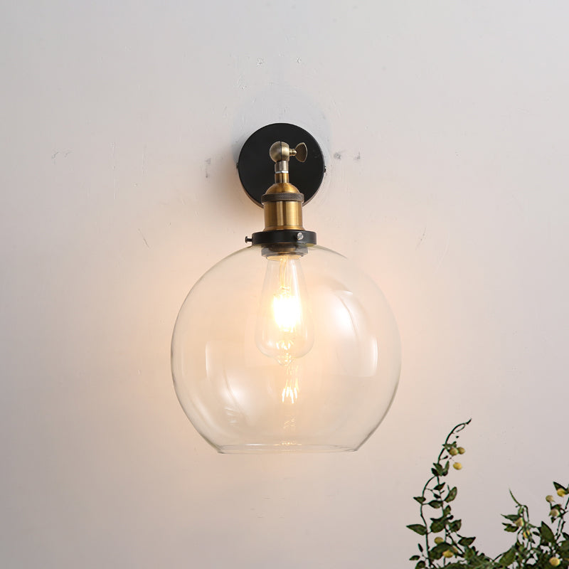 Messing een lichte lampje licht vintage stijl helder glazen belverlichtingsarmatuur met plug-in koord