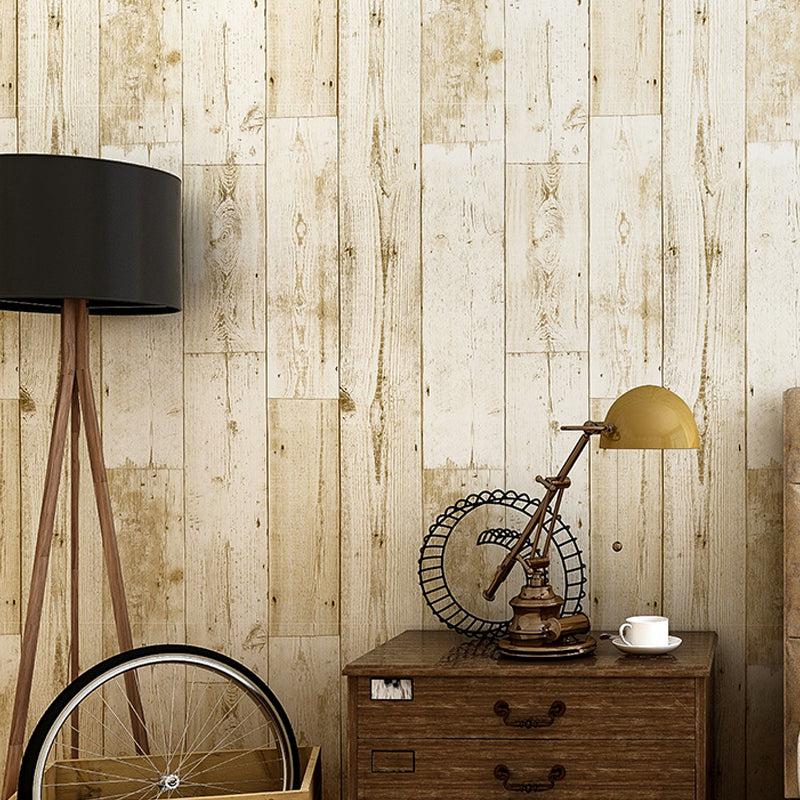 Repurposed Barn Wood Wallpaper Rural Temporary Peel and Stick Bedroom Wall Decor, 34.2-sq ft