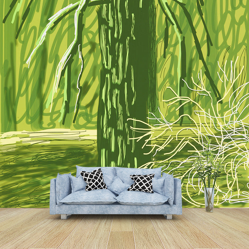 Bare Tree Trunk Wall Murals Artistry Stain Resistant Bedroom Wall Decoration, Custom Made