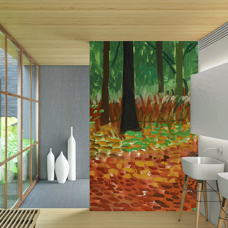 Orange-Green Woldgate Woods Mural Wallpaper Waterproofing Wall Art for Home Gallery