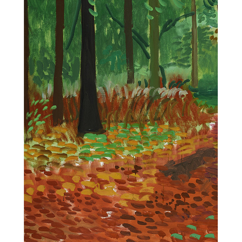 Orange-Green Woldgate Woods Mural Wallpaper Waterproofing Wall Art for Home Gallery