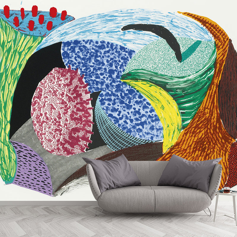 Beautiful Blue Hang Cliff Murals for Living Room Hockney Art Works Wall Decor, Custom-Printed