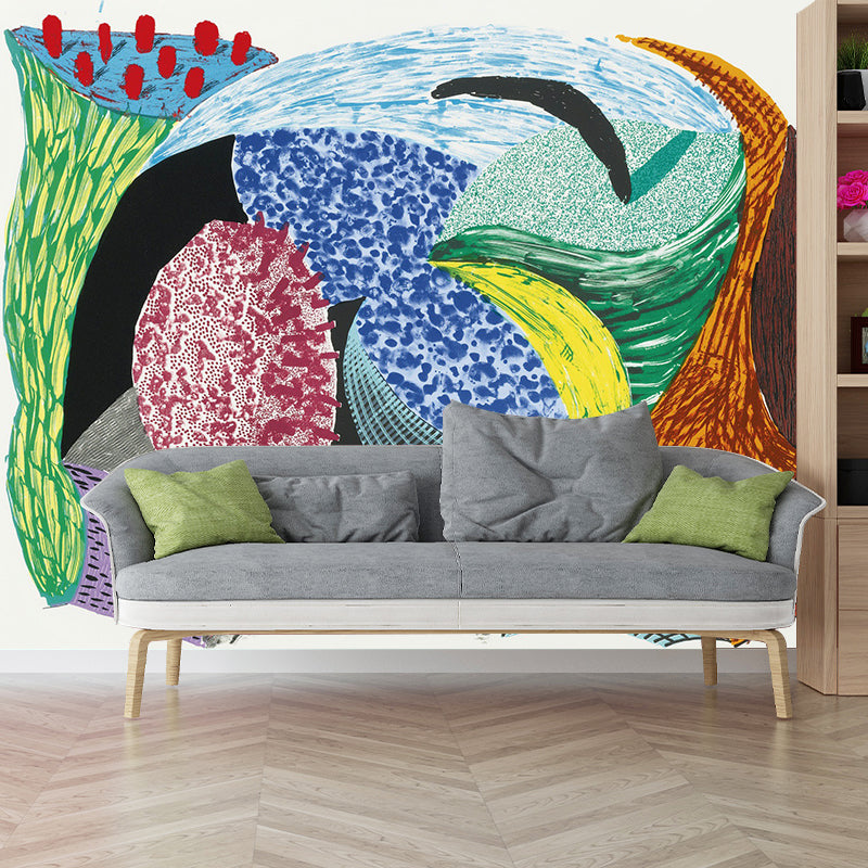 Beautiful Blue Hang Cliff Murals for Living Room Hockney Art Works Wall Decor, Custom-Printed