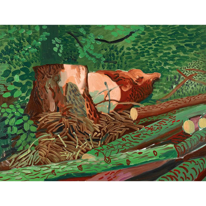 Whole Logged Wood Wallpaper Murals Stain-Resistant Artistic Bedroom Wall Covering