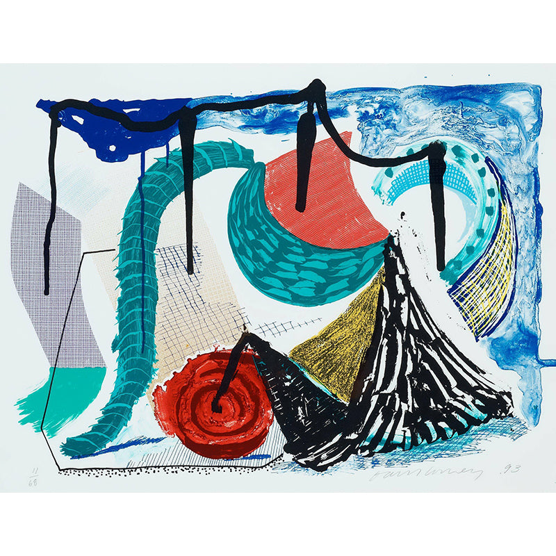 Catherines Walk Mural Wallpaper Red-Blue-Green Contemporary Wall Art for Bedroom