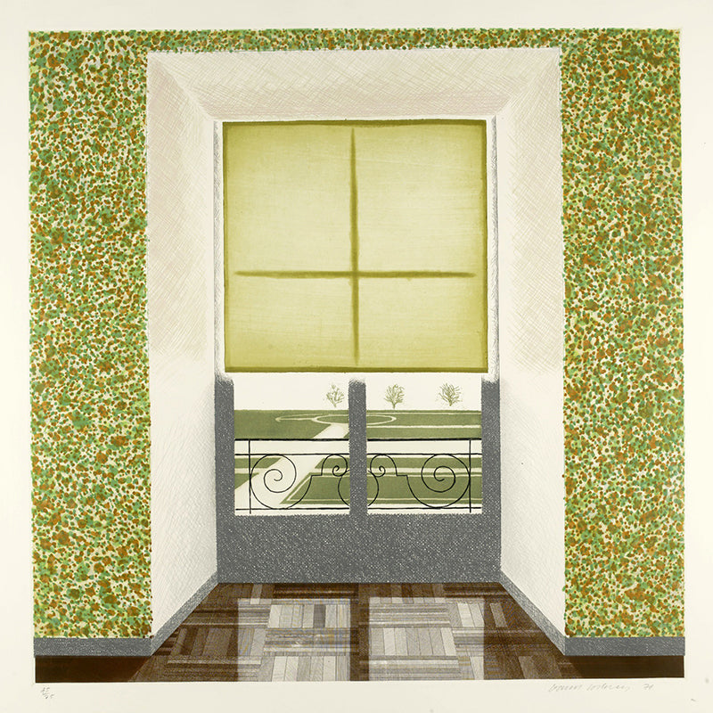Yellow-Green Window Painting Mural Decal Washable Artistic Corridor Wall Decoration