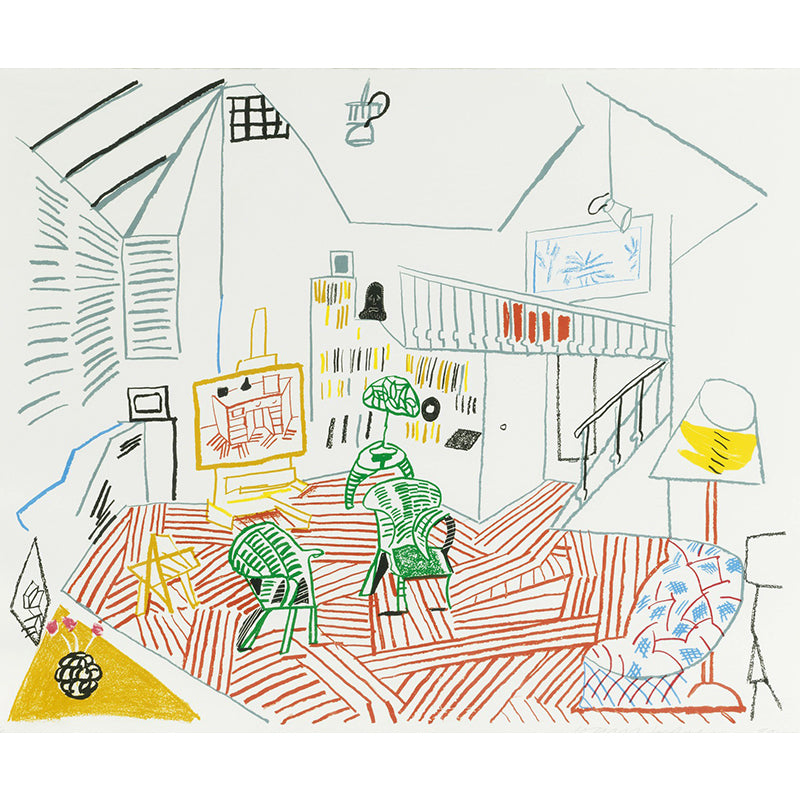 Non-Woven Waterproof Murals Modern Art Inner View of Studio Drawing Wall Covering