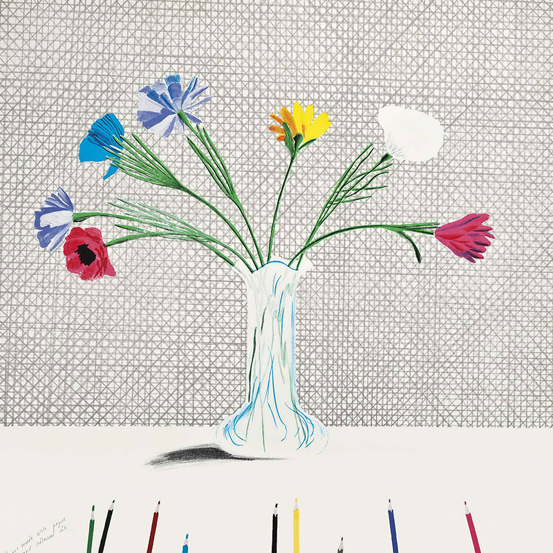 Still Life Flower Vase Murals Modern Art Non-Woven Material Wall Decor in Grey-Green
