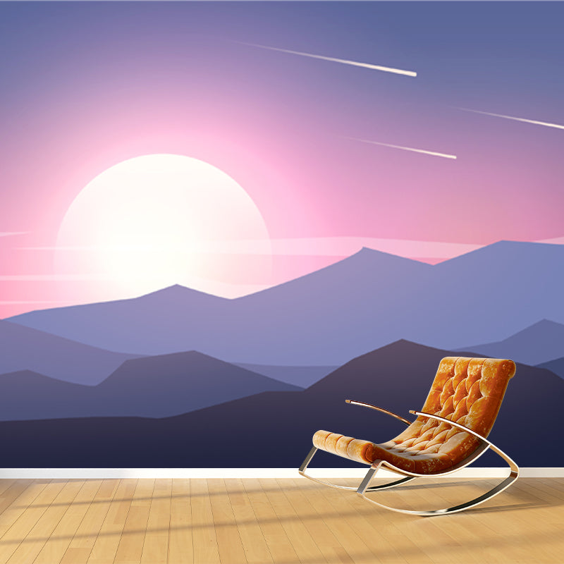 Hovering Eagle at Sunrise Murals Modern Moisture Resistant Bedroom Wall Art, Custom Print