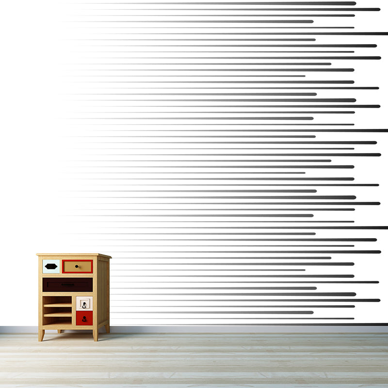 Minimalist Aesthetics Meteor Mural Black-White Waterproofing Wall Decor for Home