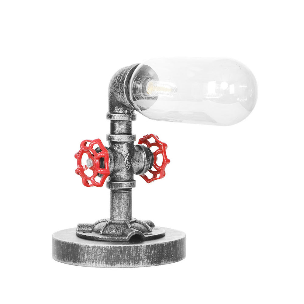 1/4/5-Bulb-Kapsel Schatten Tisch Liging Industrial Clear/Bernstein Glas Nachtlampe für Schlafzimmer
