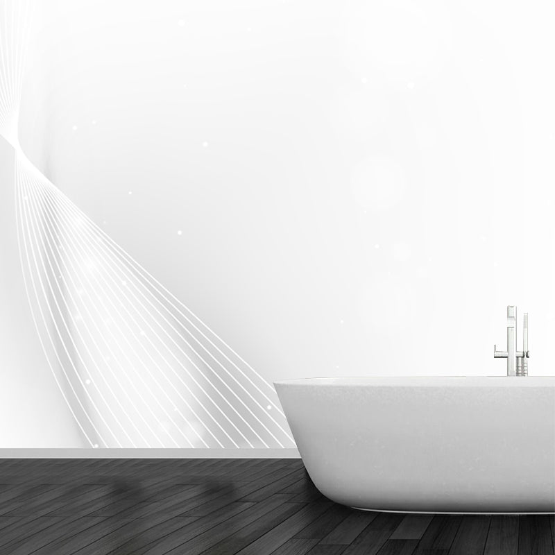 Illustration Sketch Eye Murals Decal for Bedroom, Black-White, Personalized Size