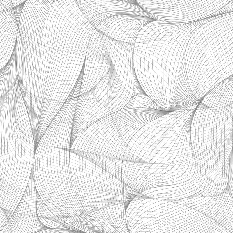 Modern Line Art Petals Mural Wallpaper Black-White Waterproof Wall Covering for Bedroom