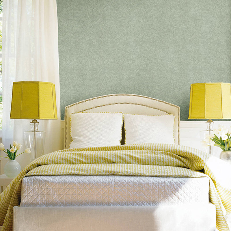 Pastel Color Solid Wallpaper Roll Water Resistant Contemporary Bedroom Wall Covering