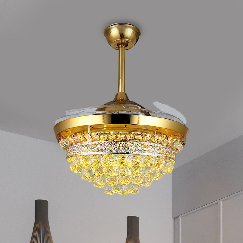 42 "Larghezza LED SEMI FLUSH MONTRO MODERNO MODERATURA BERA CHRIDALLI ASSOGGIO 3 LAME APPUGGIO LUCE IN GOLD