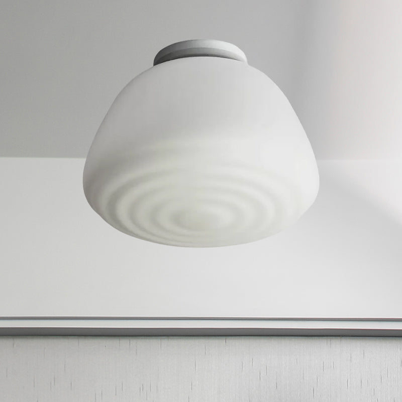 Lanterne encastrée conique 6 "/8" W avec abat-jour en verre opale, éclairage minimaliste à 1 tête pour cuisine