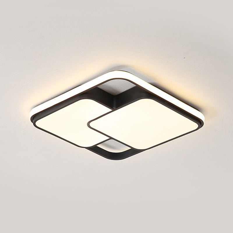 Zwart/witte rechthoekige inbouwplafondlamp, eigentijds acryl LED-inbouwlicht voor café