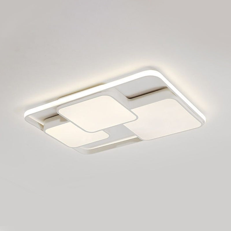 Zwart/witte rechthoekige inbouwplafondlamp, eigentijds acryl LED-inbouwlicht voor café