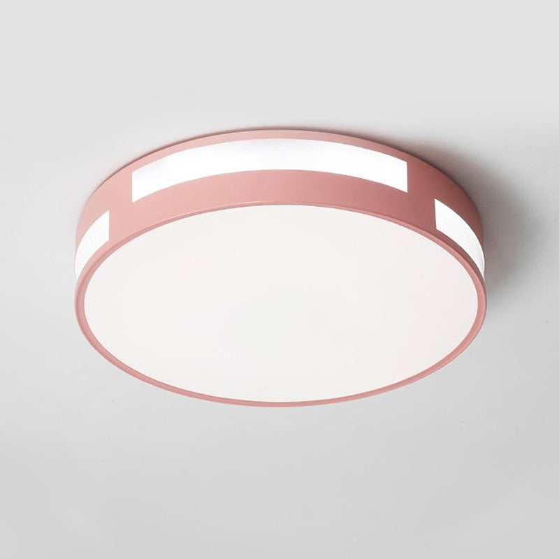 Plafonnier rond à LED en acrylique, design nordique moderne, luminaire décoratif d'intérieur, bleu/vert/rose/jaune