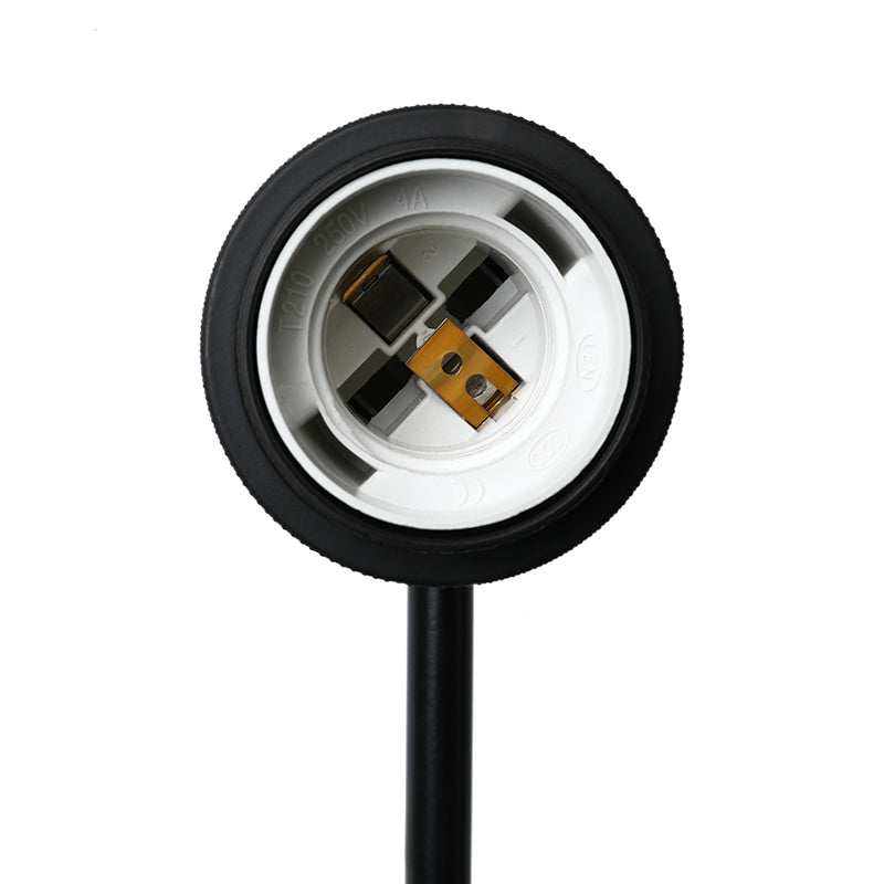 Finition noire / laiton 1 lampe à tête lampe industrielle en métal mini éclairage d'applications avec une ampoule nue pour la chambre