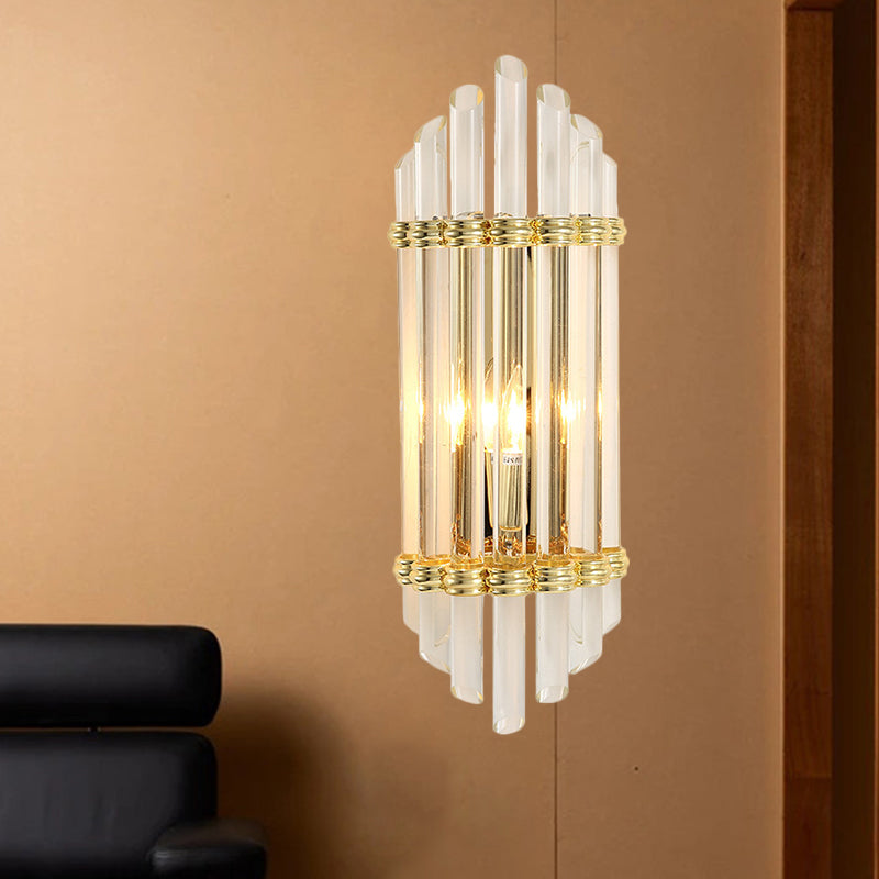 Armed Crystal Tube Mur Moup Éclairage moderniste MODERNISTRE GOLD GOLD MUR PIX LAMPE