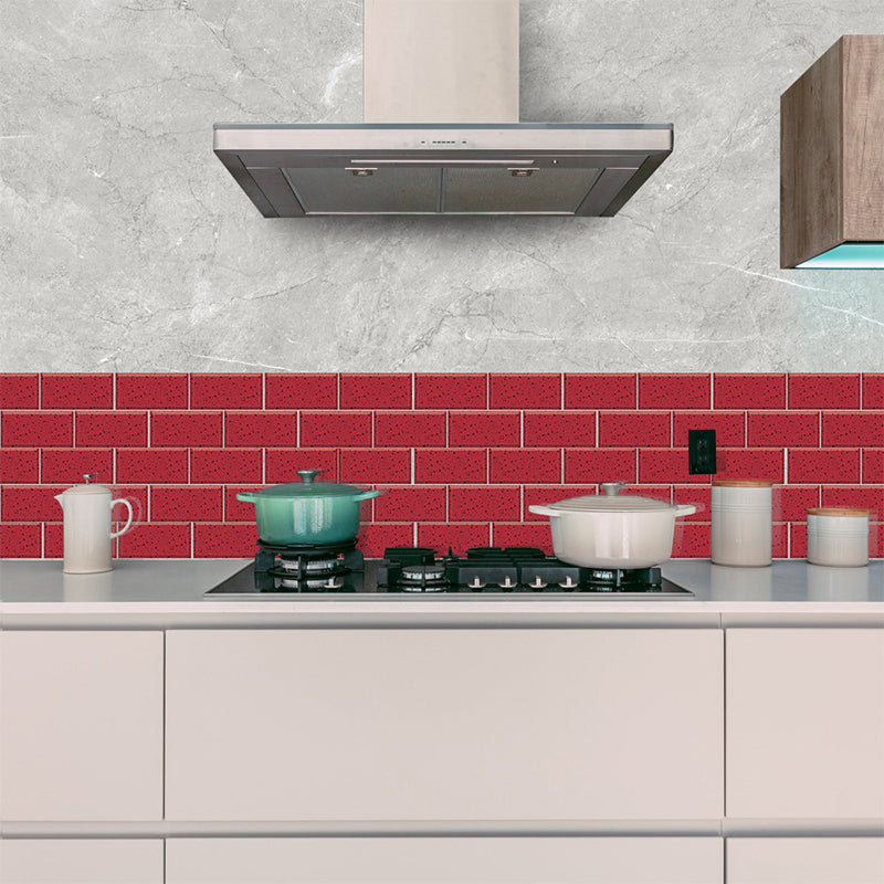 Dark Color Terrazzo Brick Wallpapers Peel and Stick Modernist Kitchen Wall Covering