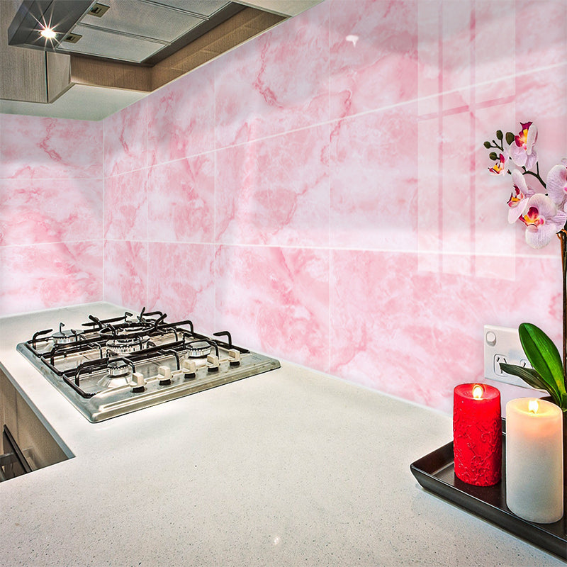 Modern Faux Marble Wallpaper Panels Pastel Color Pick Up Sticks Wall Decor for Kitchen