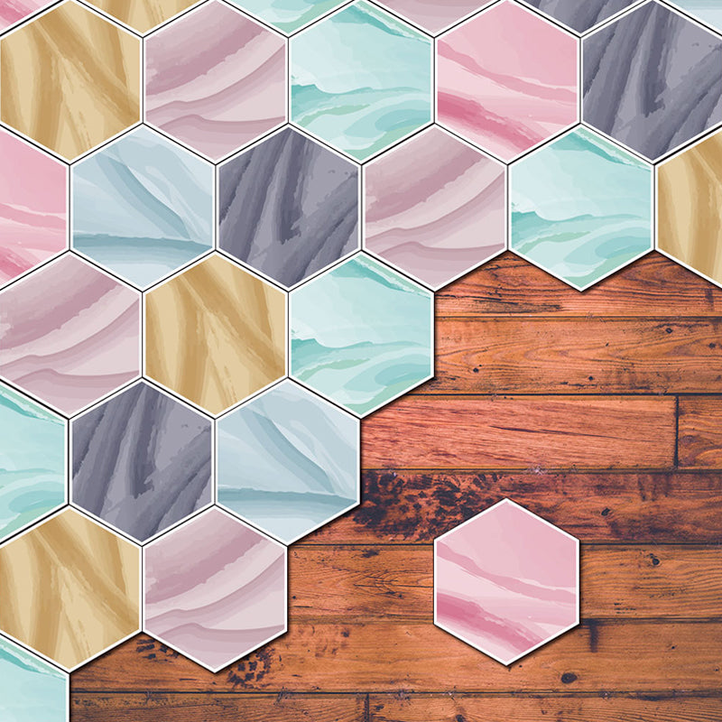 Modern Marble Veining Look Wallpapers Pink-Blue Peel and Stick Wall Art for Living Room