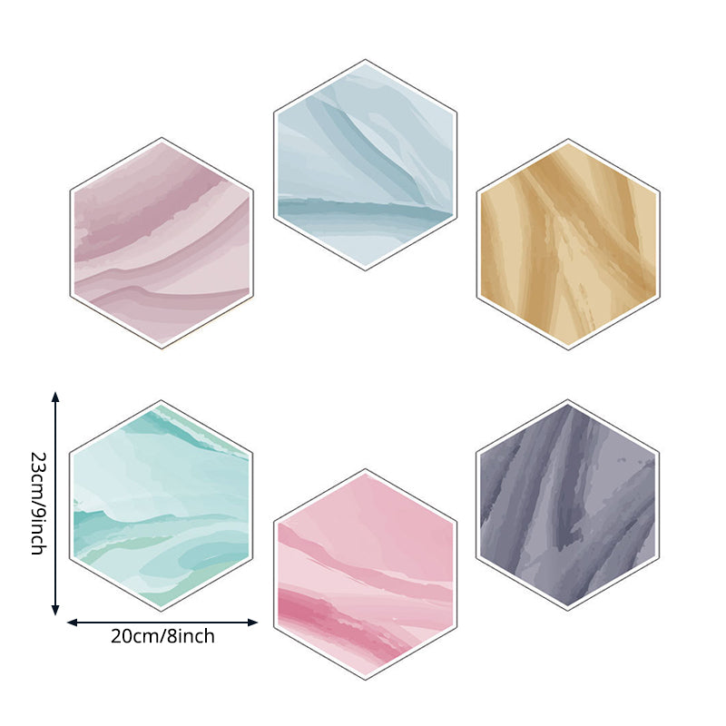 Modern Marble Veining Look Wallpapers Pink-Blue Peel and Stick Wall Art for Living Room