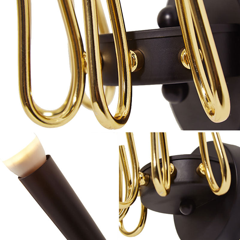 5-Lights Rocket Shaped Wall Lamp Contemporary Metal Wall Sconce Light for Living Room