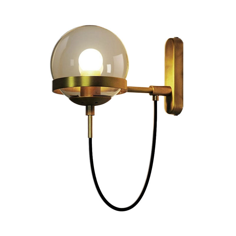 Zwart/gouden bal sconce verlichting modernistisch