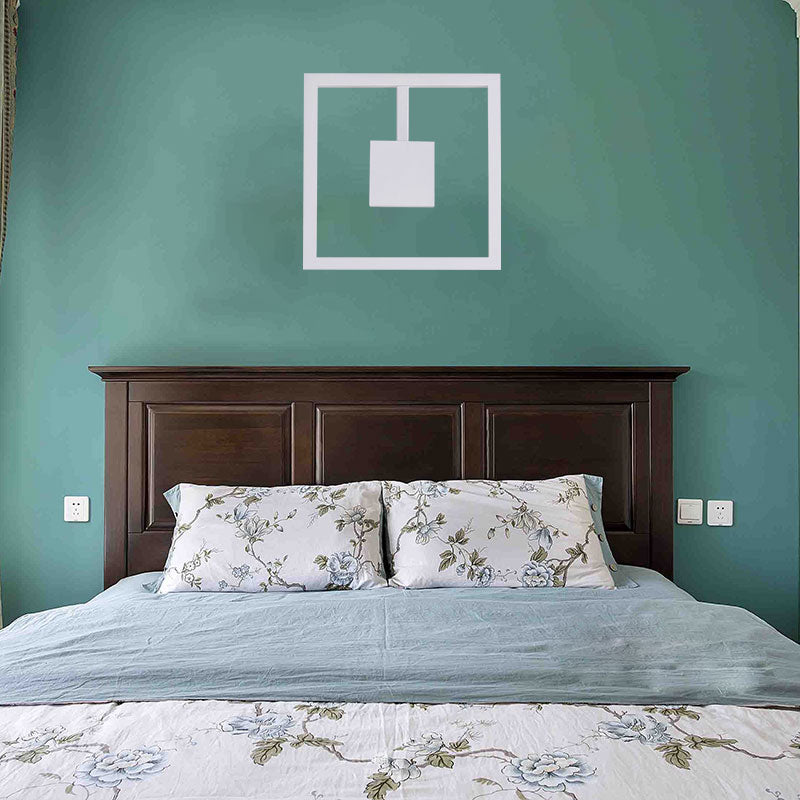 Illuminazione a parete quadrata semplice a LED acrilico Light lampada in sconde in bianco/nero in luce calda/bianca per camera da letto