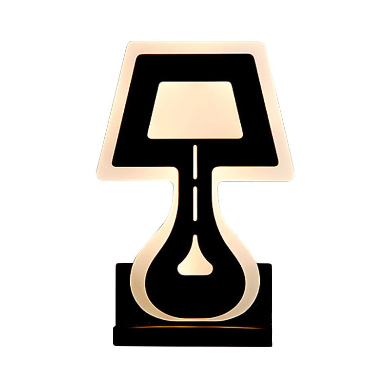 Moderne LED -Wandleuchten mit Acrylschatten schwarz/weißer Schreibtisch -Lampen -Wandbeleuchtung in warmem/weißem Licht