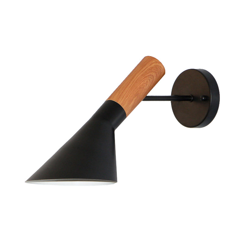 Nordic Style Monochrome Wall Light Single Bulb Metallic Sconce Light for Showroom Gallery