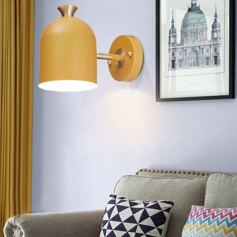 Macaron Cup Shade Wall Light Aluminium 1 hellbonbonfarben