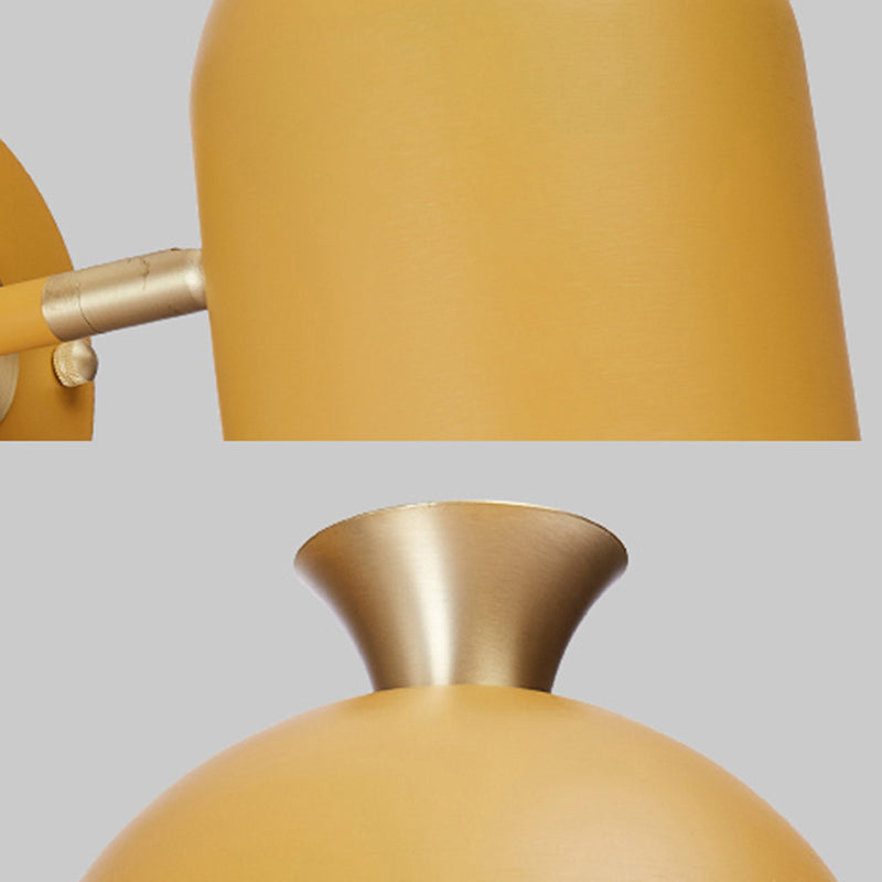 Macaron Cup Shade Wall Light Aluminum 1 Light Candy Colored Sconce Lamp for Dining Room