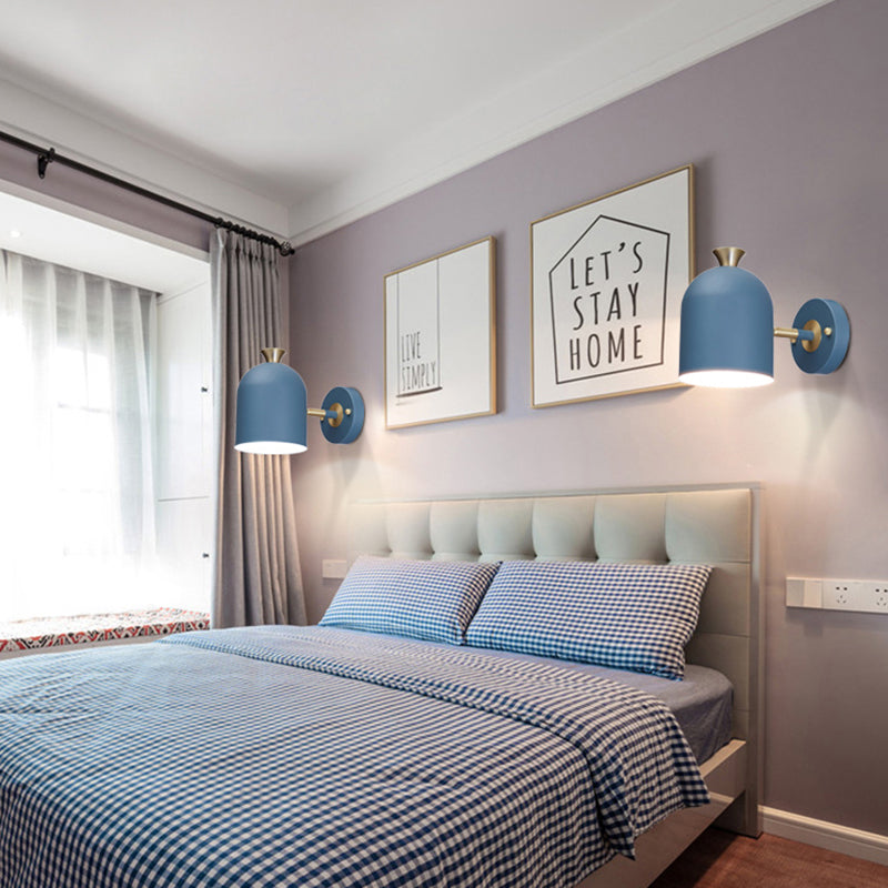 Macaron Cup Shade Wall Light Aluminium 1 hellbonbonfarben