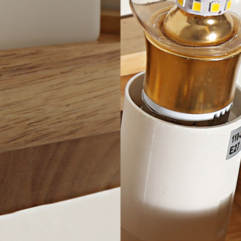 Japanische stilvolle Quaderwand -Wandleuchten Ein leichter gefrosteter Glaswandbeleuchtung in Weiß für Bürohotel