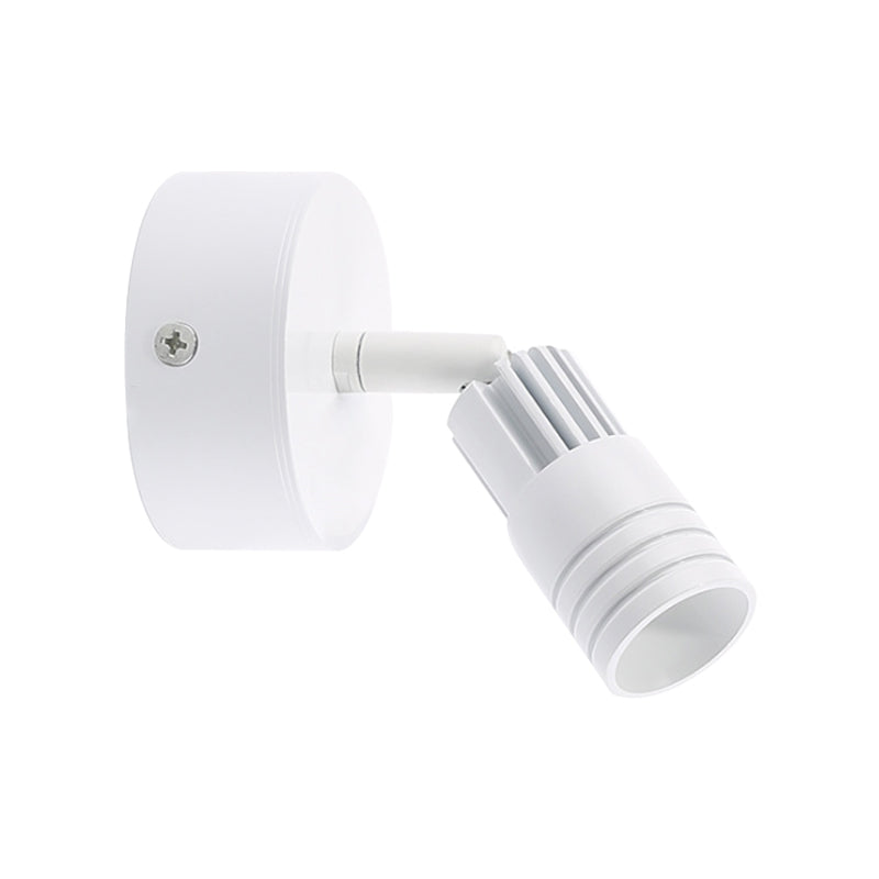 Mur en métal cylindrique Lumière montée contemporaine LED Black / White Sicce Lightture en lumière chaude / blanche