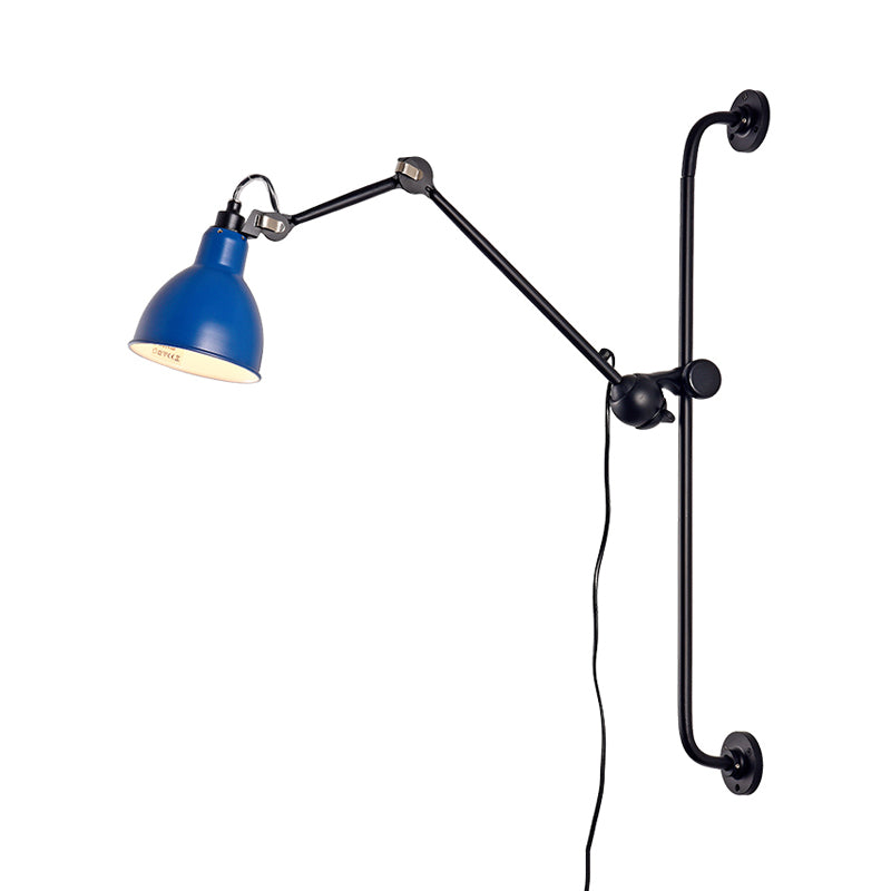 Tombre de cúpula negro/negro Luz de pared Modernista 1 Cabeza Lámpara de pared ajustable metálica para el comedor