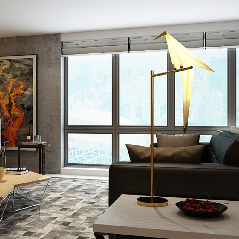 Designer Paper-Crane Acrilico Night Lamp Lamp LED LED Lighting With Gold Stipper per il letto