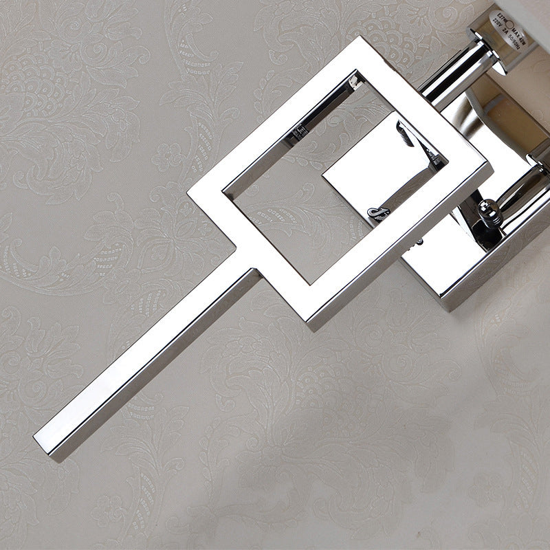 Lampada quadrata contemporanea in tessuto lampada in tessuto LED Wall Sconce Sconce in beige per camera da letto