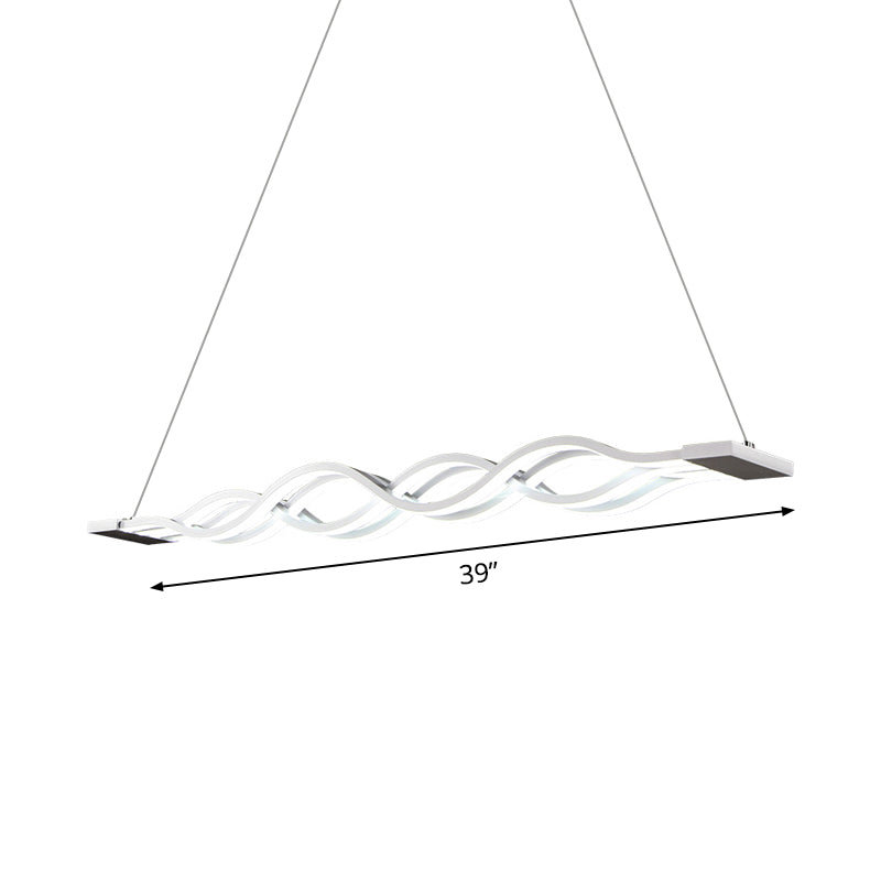 Design del lampadario lineare del lampadario lineare di soluzioni di ferro in luce a led bianche in luce calda/bianca sopra il tavolo